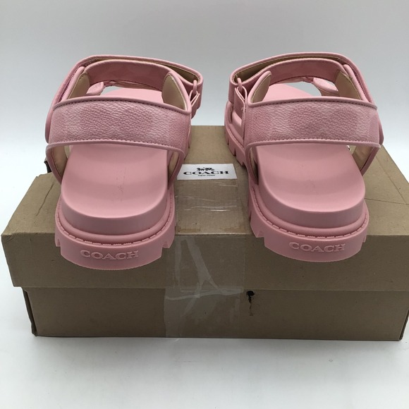Coach Signature Sport Sandal Powder Pink Platform Lug Sole CBB91 Size 8 B NEW - Picture 4 of 6